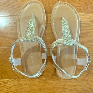 Girls gold sparkle sandals. Size 12